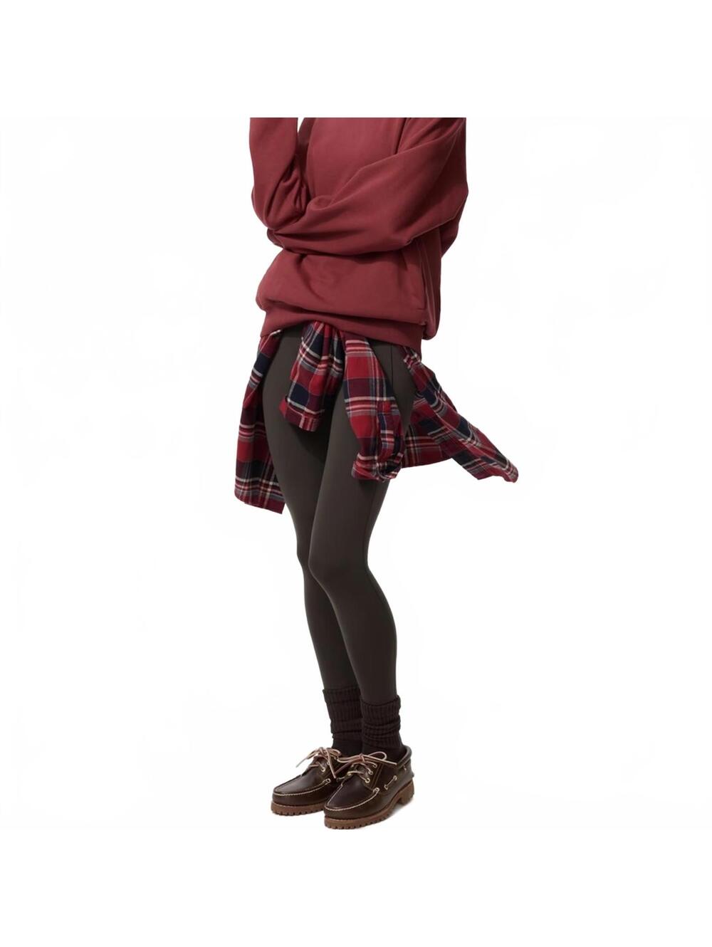 Uniqlo HEATTECH Active Leggings NWT Dark Brown Large